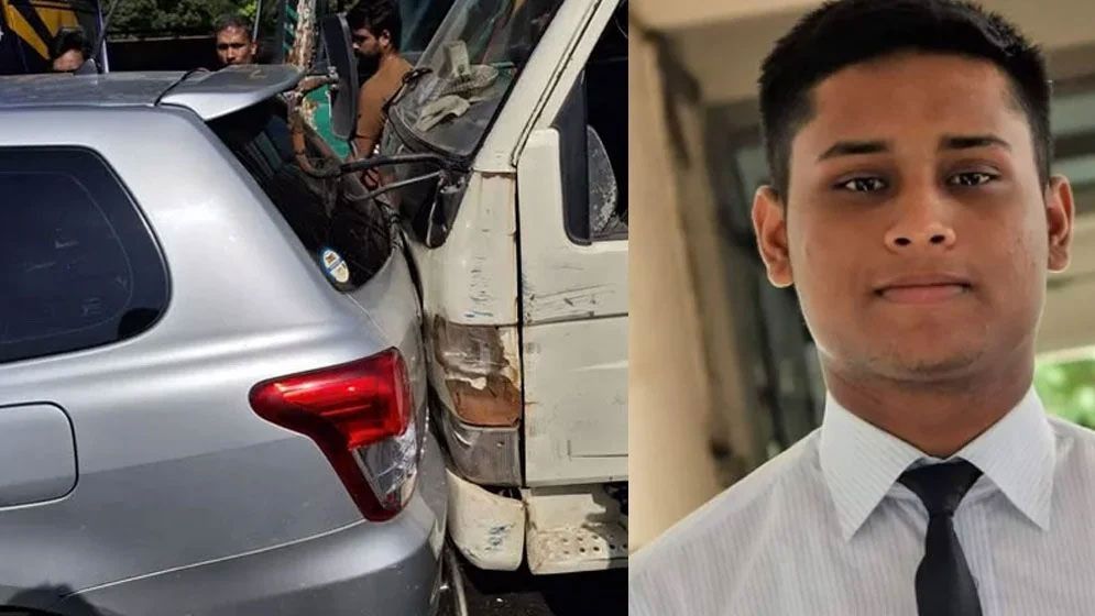 আবারও হাসনাত-সারজিসের গাড়িতে ট্রাকের ধাক্কা