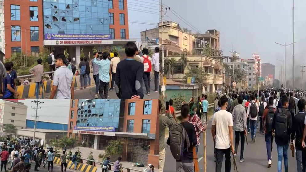 মোল্লা কলেজ-সোহরাওয়ার্দী-নজরুলের শিক্ষার্থীদের সংঘর্ষে রণক্ষেত্র যাত্রাবাড়ী