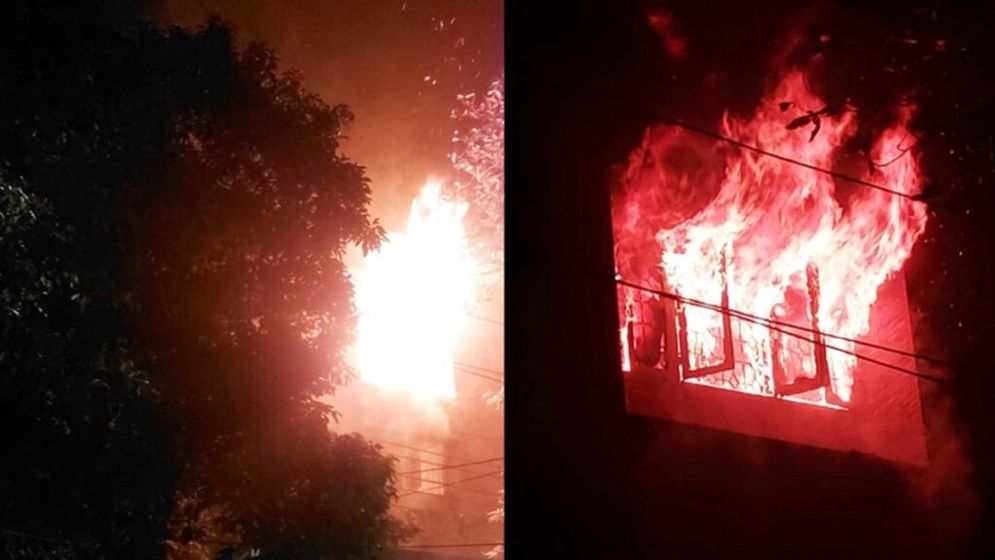 শেখ হাসিনার বাসভবন সুধা সদনে আগুন দিয়েছে ছাত্র-জনতা