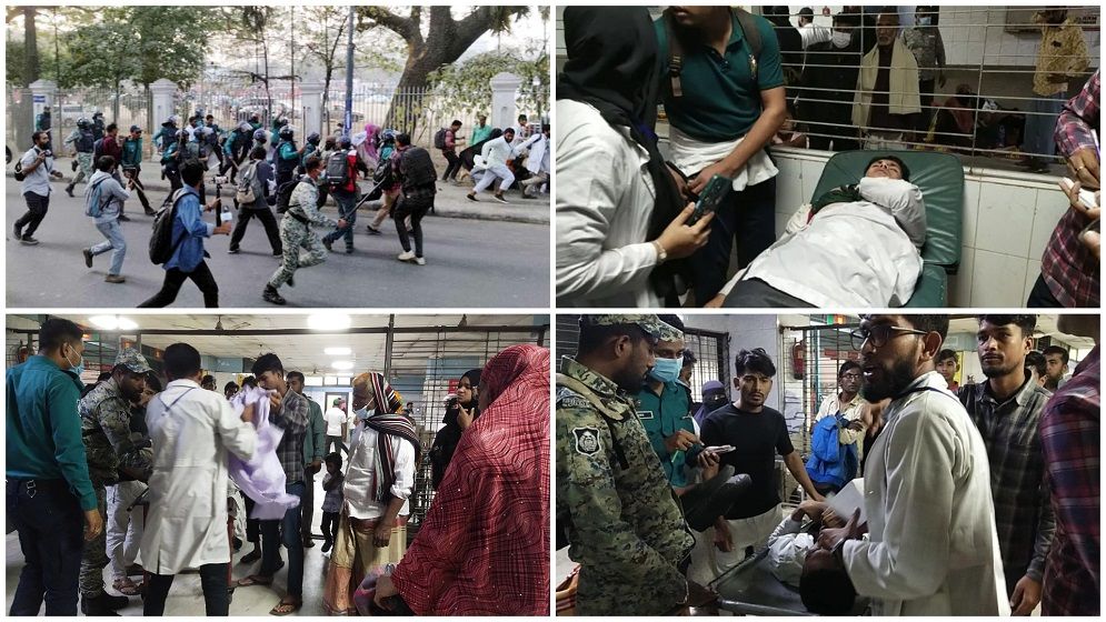 ম্যাটস শিক্ষার্থীদের লং মার্চে পুলিশের লাঠিচার্জ, আহত ১৮