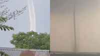 পদ্মা নদীতে টর্নেডো, পানি উঠে গেল আকাশে
