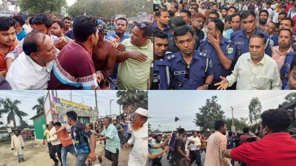 পুলিশের হাত থেকে মোটর শ্রমিক ইউনিয়নের প্রার্থীকে ছিনিয়ে নিলেন শ্রমিকরা