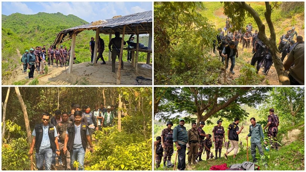 মাদক ও অপহরণ রোধে গহীন পাহাড়ে যৌথ অভিযান : অস্ত্র ও মাদক উদ্ধার