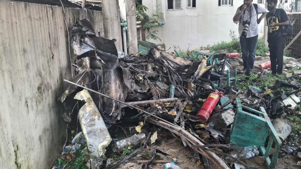 মাইলস্টোনে বিমান বিধ্বস্তে নিহত ১৯, আহত ৫০ : ফায়ার সার্ভিস