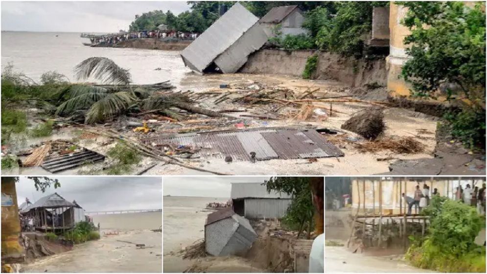 পদ্মা সেতু প্রকল্পের নদী রক্ষা বাঁধে ভয়াবহ ভাঙন, মুহূর্তে বিলীন ১৯ স্থাপনা
