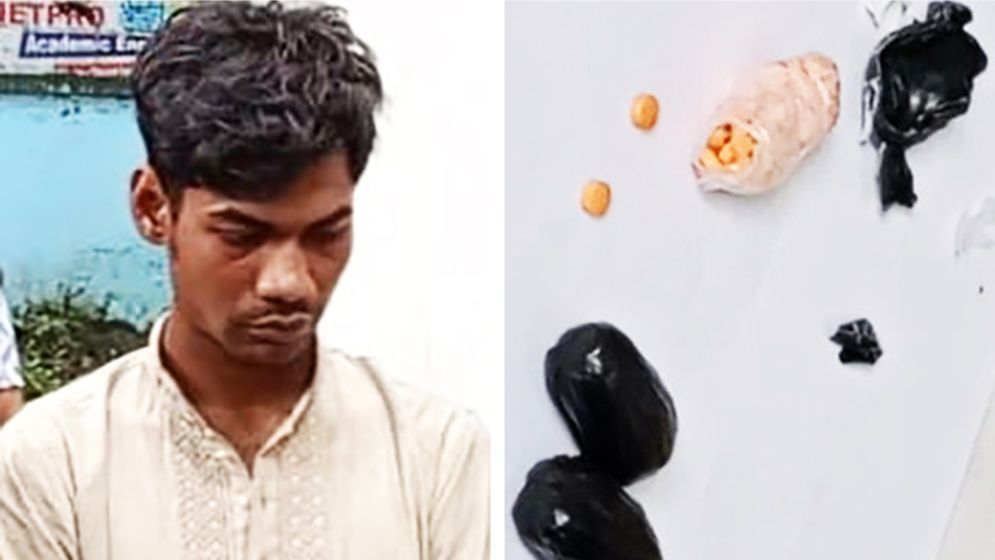 বগুড়ায় পেটে ১৫০ পিস ইয়াবা