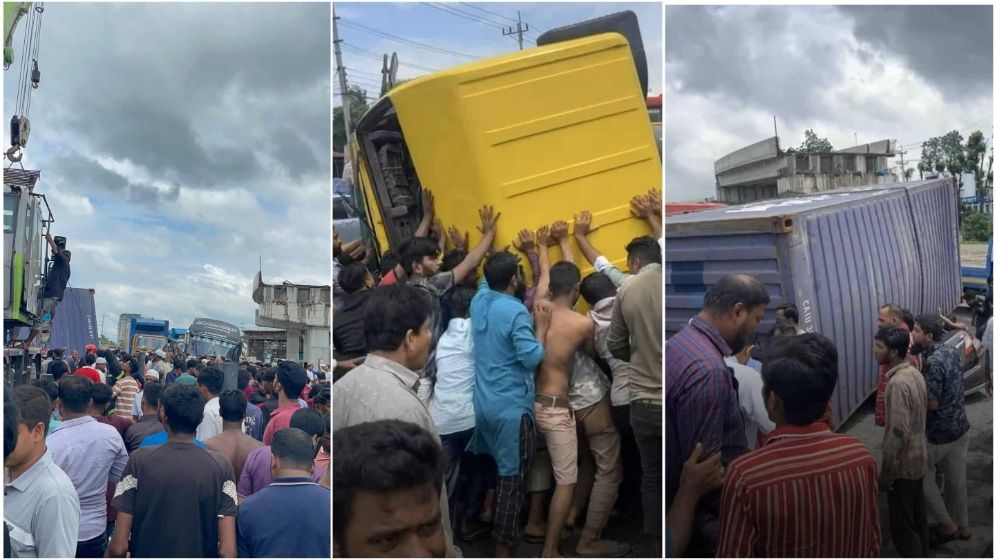 কুমিল্লায় কাভার্ডভ্যানের চাপায় প্রাইভেটকারের ৪ যাত্রী নিহত