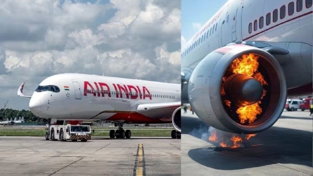 মাঝ আকাশে এয়ার ইন্ডিয়ার বিমানের ইঞ্জিনে আগুন