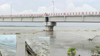 তিস্তায় সেতু রক্ষা বেড়ি বাঁধে ভাঙ্গন