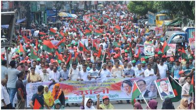 যশোরে বিএনপির বর্ণাঢ্য শোভাযাত্রা