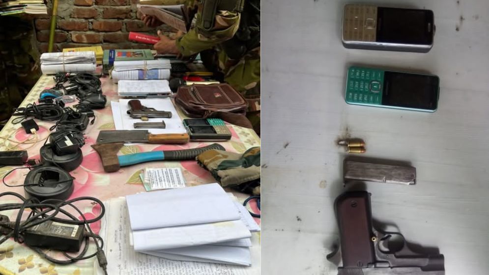 গহীন জঙ্গলে সেনা অভিযান,অস্ত্র ও গোলাবারুদ উদ্ধার