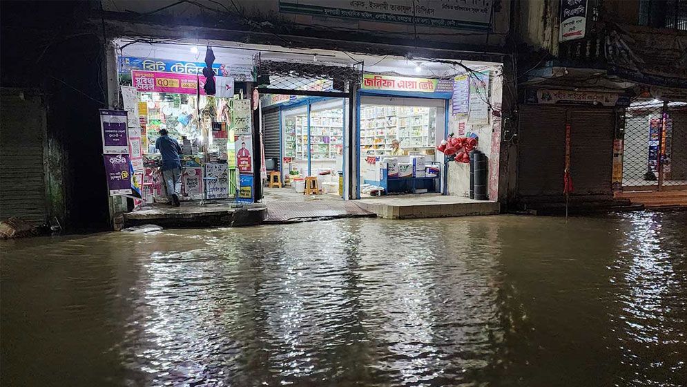 টানা বৃষ্টিতে ফুলগাজী ফের প্লাবিত