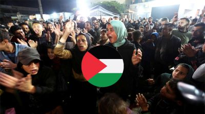 ইসরায়েল-ফিলিস্তিনি গোষ্ঠী চুক্তি স্বাক্ষরের পর গাজায় উচ্ছ্বাস