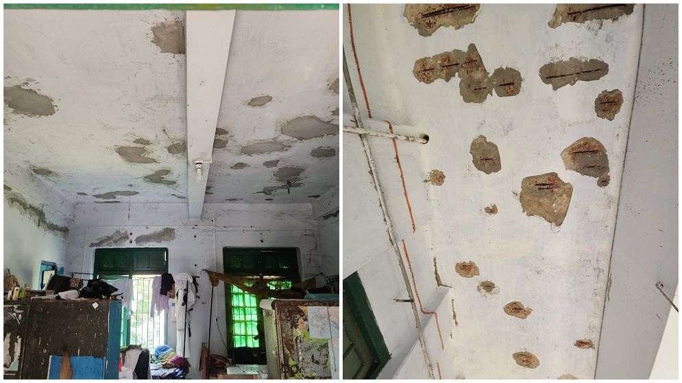 ভূমিকম্পে হেলে পড়েছে রাবির শেরে বাংলা ফজলুল হক হল