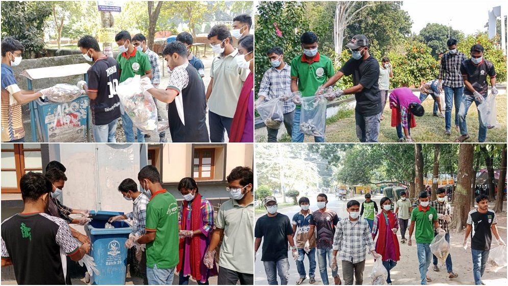 ‎গ্রীন ভয়েস এর উদ্যোগে রাবিতে পরিচ্ছন্নতা অভিযান