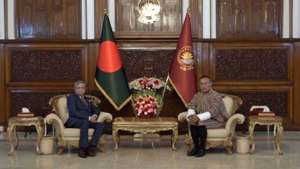 বঙ্গভবনে রাষ্ট্রপতির সঙ্গে ভুটানের প্রধানমন্ত্রীর সাক্ষাৎ