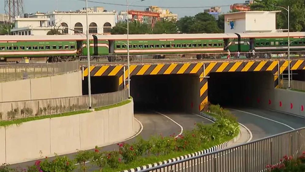 টিটিপাড়ায় চালু হলো ৬ লেনের রেলওয়ে আন্ডারপাস