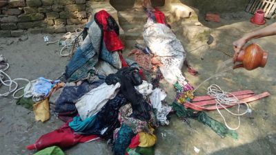 সকালের আগুনে কৃষকের ঘর পুড়ে ছাই