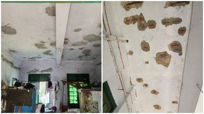 ভূমিকম্পে হেলে পড়েছে রাবির শেরে বাংলা ফজলুল হক হল