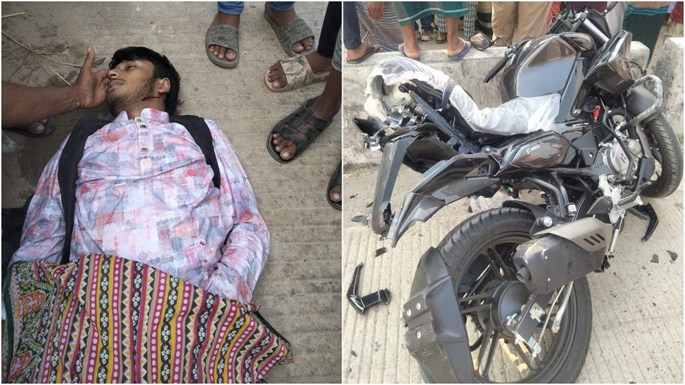 শেরপুরে বাসচাপায় মোটরসাইকেল আরোহী নিহত