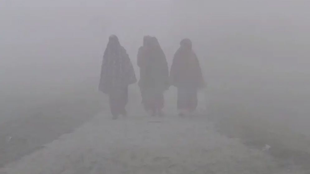 ঘন কুয়াশা আর কনকনে ঠান্ডায় কাবু কুড়িগ্রামের মানুষ