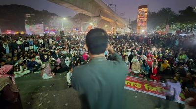 হাদির হত্যার বিচার দাবিতে শাহবাগে ইনকিলাব মঞ্চের অবস্থান কর্মসূচি