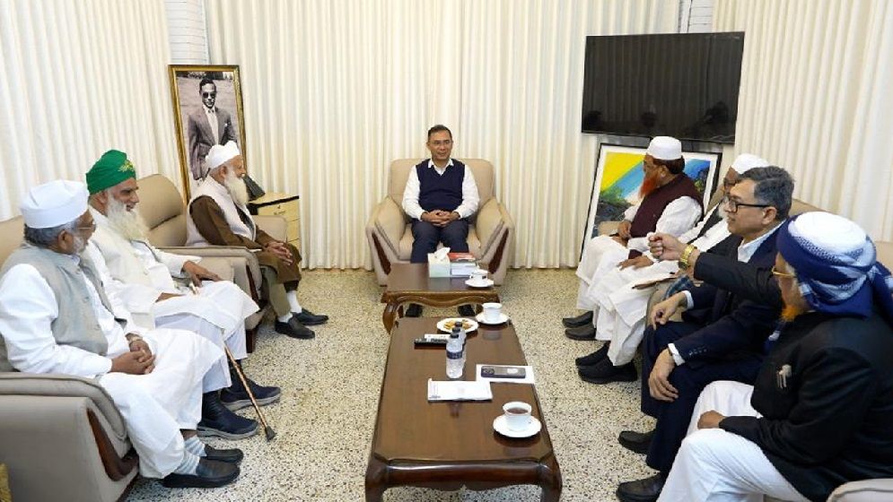 তারেক রহমানের সঙ্গে জমিয়ত ও ইসলামী ঐক্যজোটের নেতাদের সাক্ষাৎ