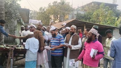রূপগঞ্জে জামায়াতে ইসলামী প্রার্থীর নেতৃত্বে গণসংযোগ ও লিফলেট বিতরণ