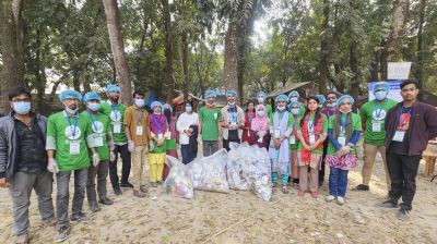 ‎রাবিতে ভর্তি পরীক্ষায় গ্রীন ভয়েসের পরিচ্ছন্নতা অভিযান