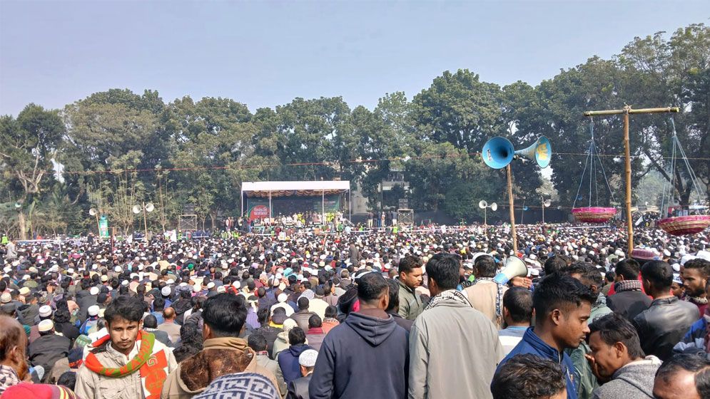 পঞ্চগড়ে জামায়াতের সমাবেশ শুরু, কানায় কানায় পূর্ণ মাঠ