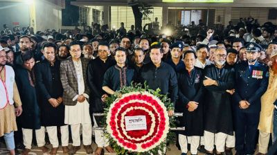 প্রথম প্রহরে ভাষা শহীদদের প্রতি শ্রদ্ধা নিবেদন নবনির্বাচিত এমপি দিপু ভুঁইয়ার