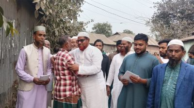 রূপগঞ্জে জামায়াত প্রার্থীর নেতৃত্বে গনসংযোগ ও লিফলেট বিতরণ