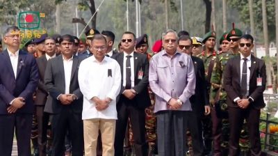 পিলখানায় শহীদ সেনাদের কবরস্থানে রাষ্ট্রপতি ও প্রধানমন্ত্রীর শ্রদ্ধা