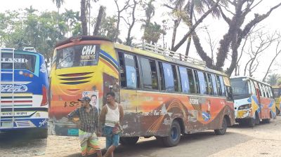 ভোলার সব রুটে বাস চলাচল বন্ধ