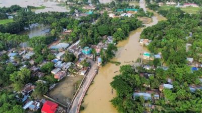 টানা বর্ষণে সিলেটে আকস্মিক বন্যার আশঙ্কা