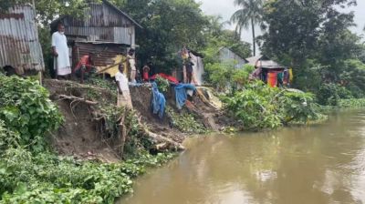 প্রতিটি ভাঙনে হারাচ্ছে একটি স্বপ্ন, ভিটেমাটি হারানোর শঙ্কায় শত শত পরিবার