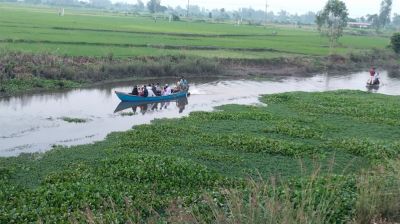 বর্ষার পানিতে প্রাণ ফিরেছে পারনী খালে