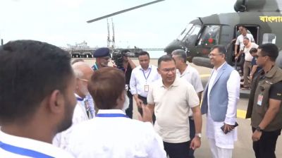 মহেশখালীর মাতারবাড়িতে পৌঁছেছেন প্রধানমন্ত্রী