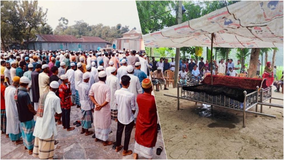বাসচাপায় নিহত ৭ জনের দাফন সম্পন্ন
