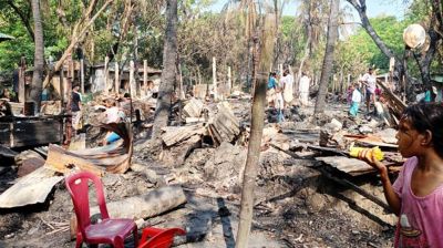 কুতুবদিয়ায় আগুনে পুড়ে গেছে ৩৩ বসতঘর